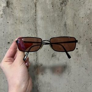 brown tint rectangle sunnies